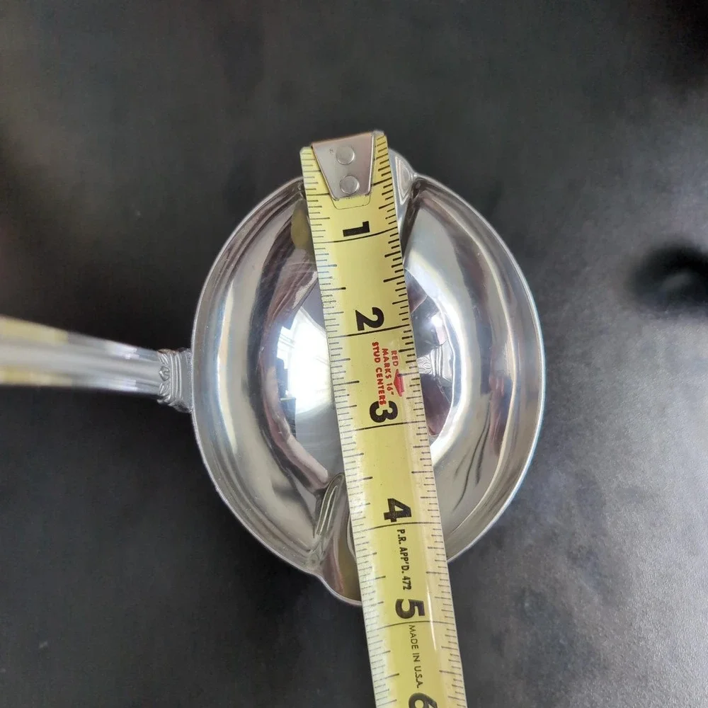 Princess House Barrington 18/10 Stainless Steel Gravy Ladle Scalloped Spouts